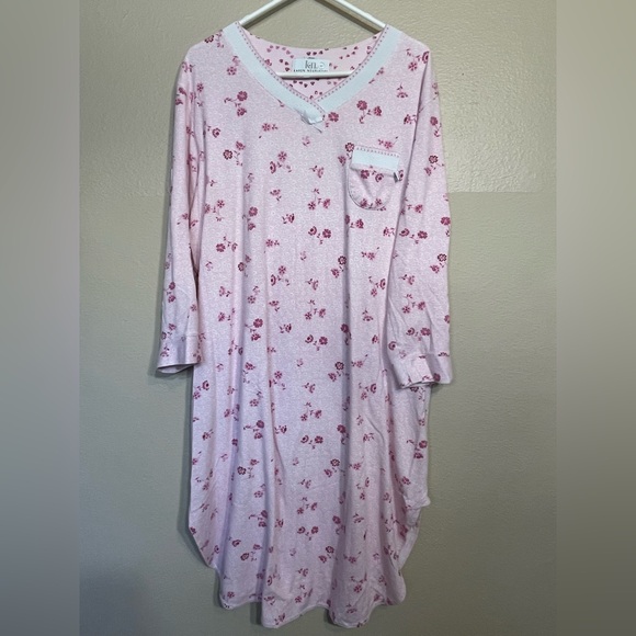 Karen Neuburger Pink Heart Pattern nightgown  women’s XL - Picture 1 of 6